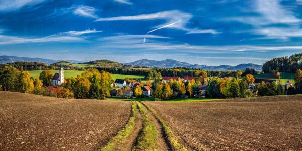 Spitzkunnersdorf - Das Hügelland mit dem Zittauer Gebirge